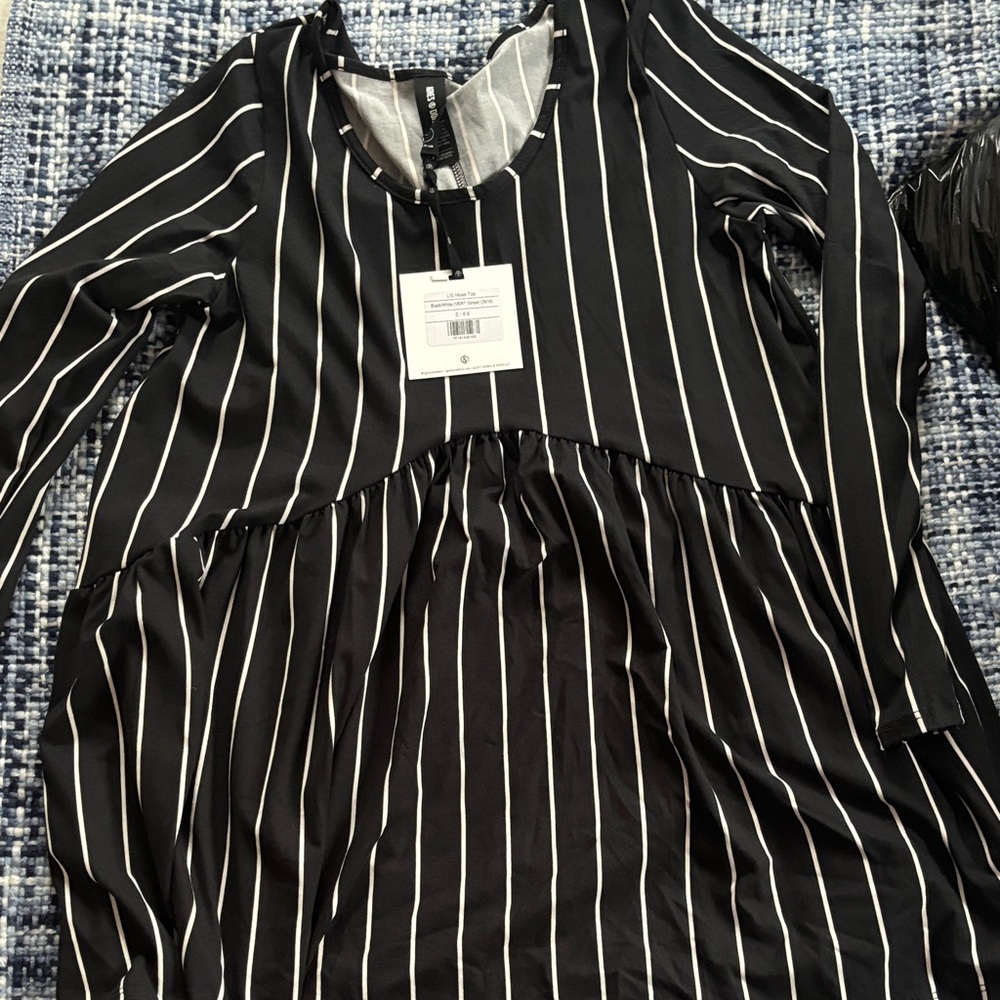 Black and White Striped top